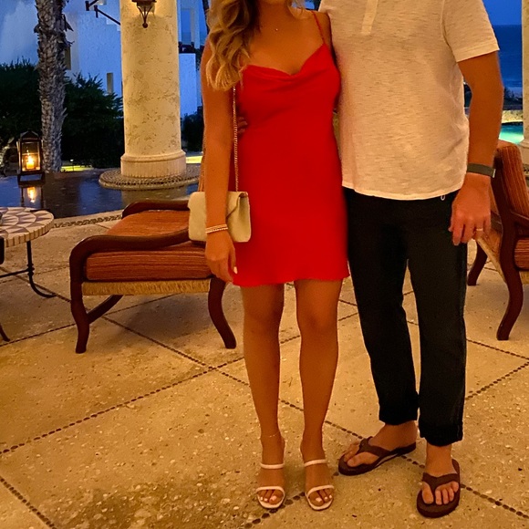 House of Harlow x REVOLVE Ira Mini Dress in Crimson Red Medium - Picture 3 of 7